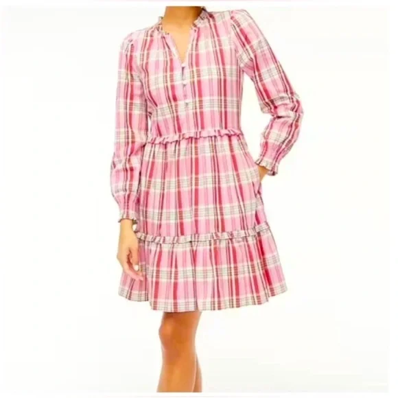 J. Crew Plaid Dress - Picture 1 of 8
